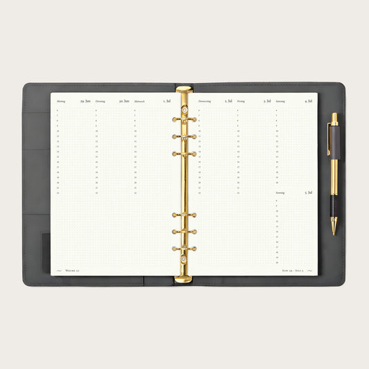 Kalendereinlagen A5 | 2027 Vertikal Punktraster