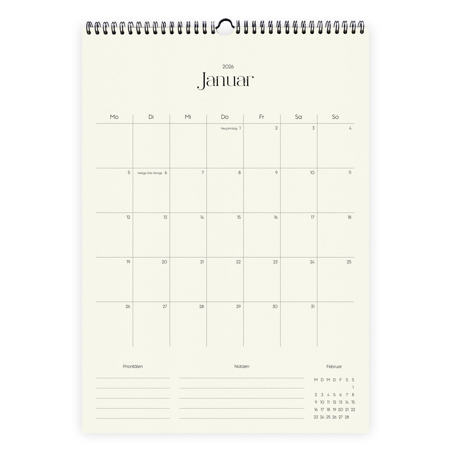Wandkalender A3 2026 | Grid