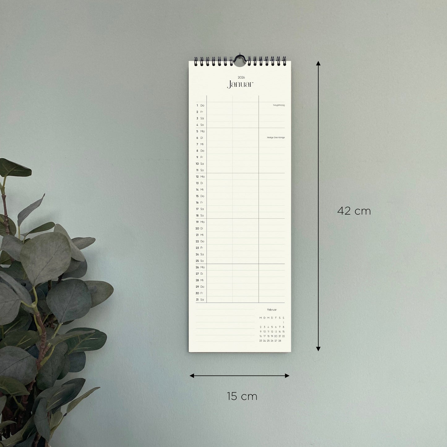 Wandkalender 1/2 A3 2026 | Columns