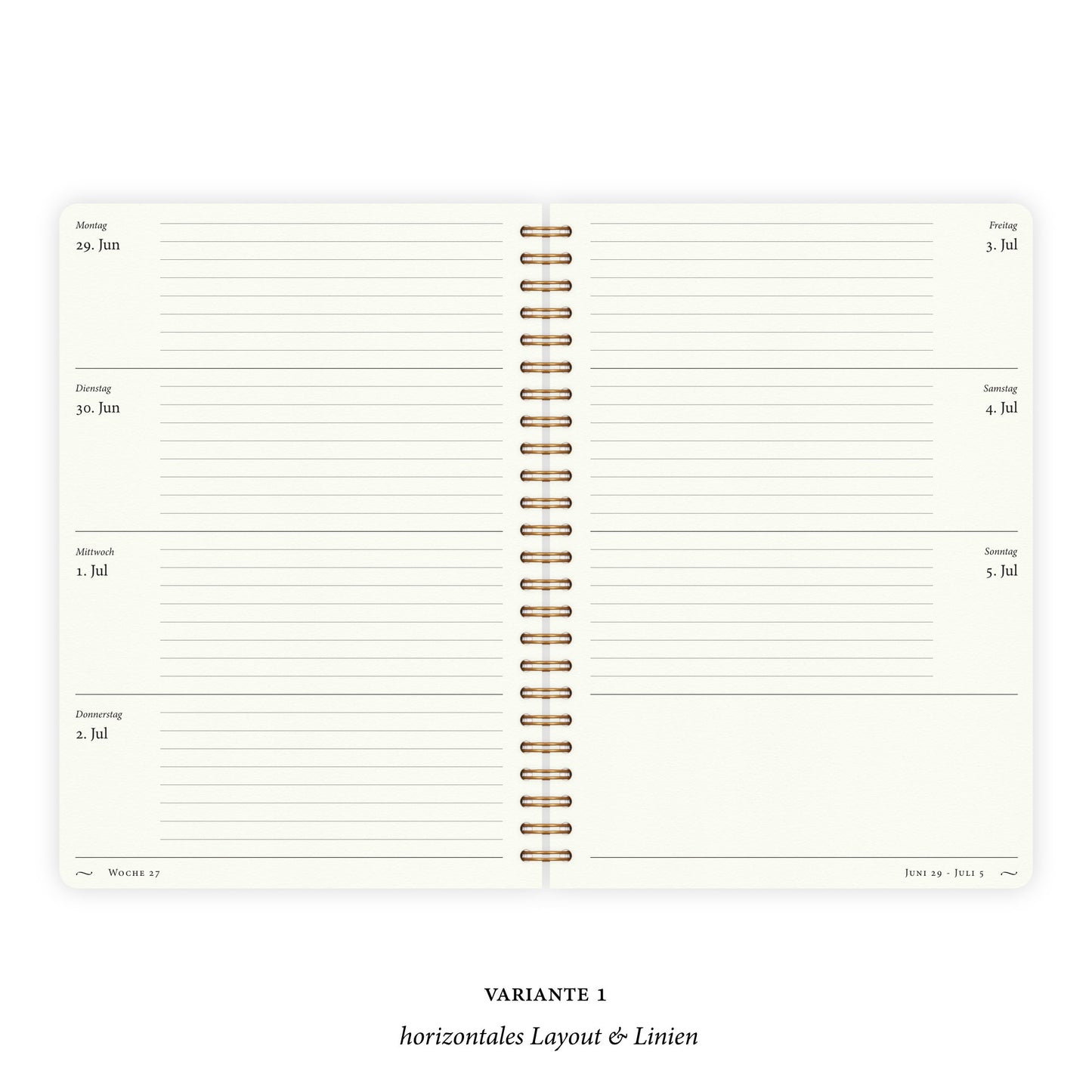 Kalender A5 2026 | Hellgrau