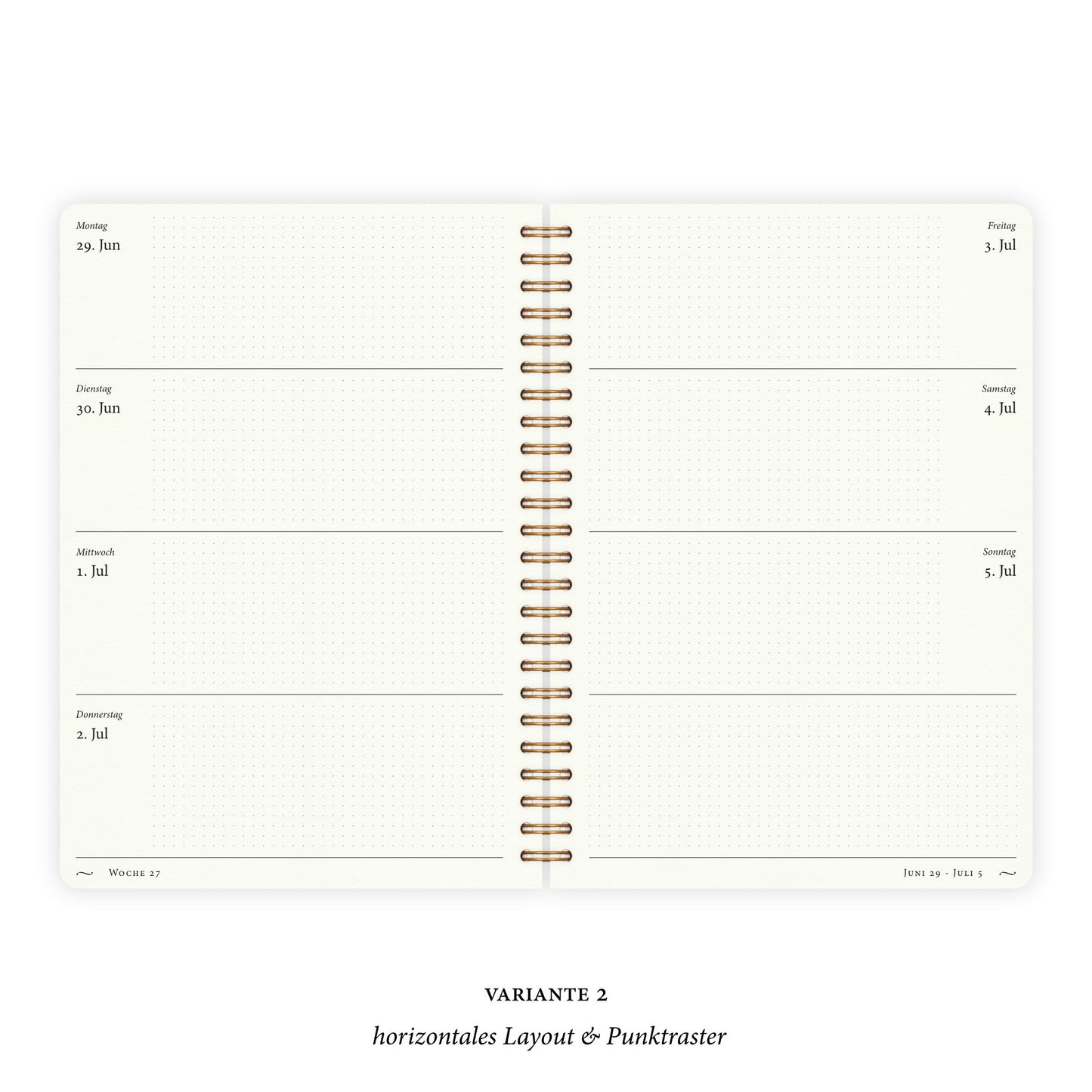 Kalender A5 2026 | Hellgrau