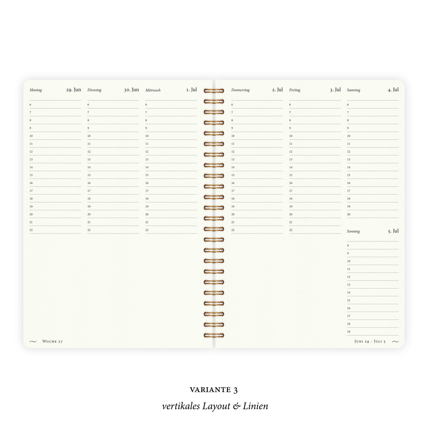Kalender A5 2026 | Hellgrau