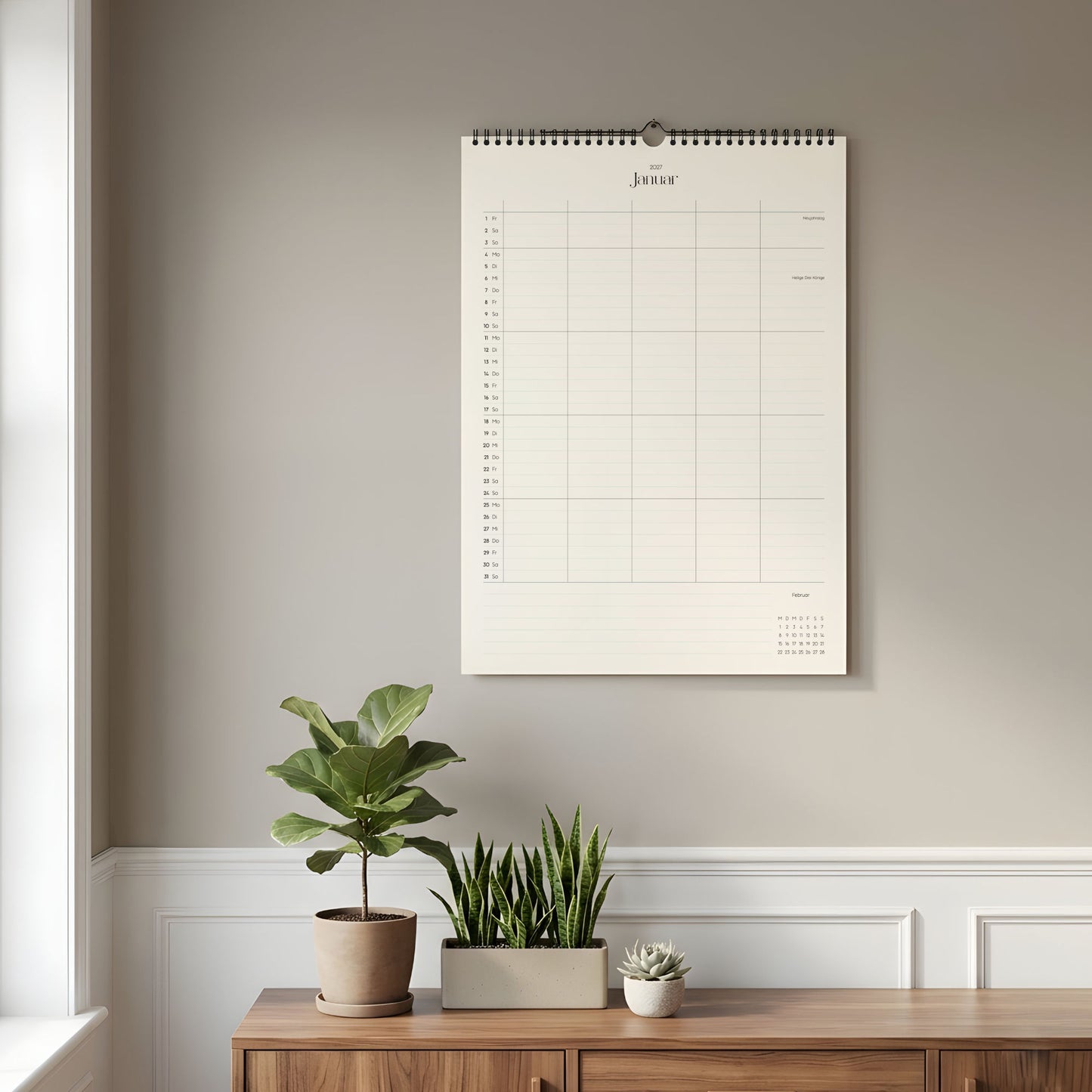 Wandkalender A3 2027 | Columns