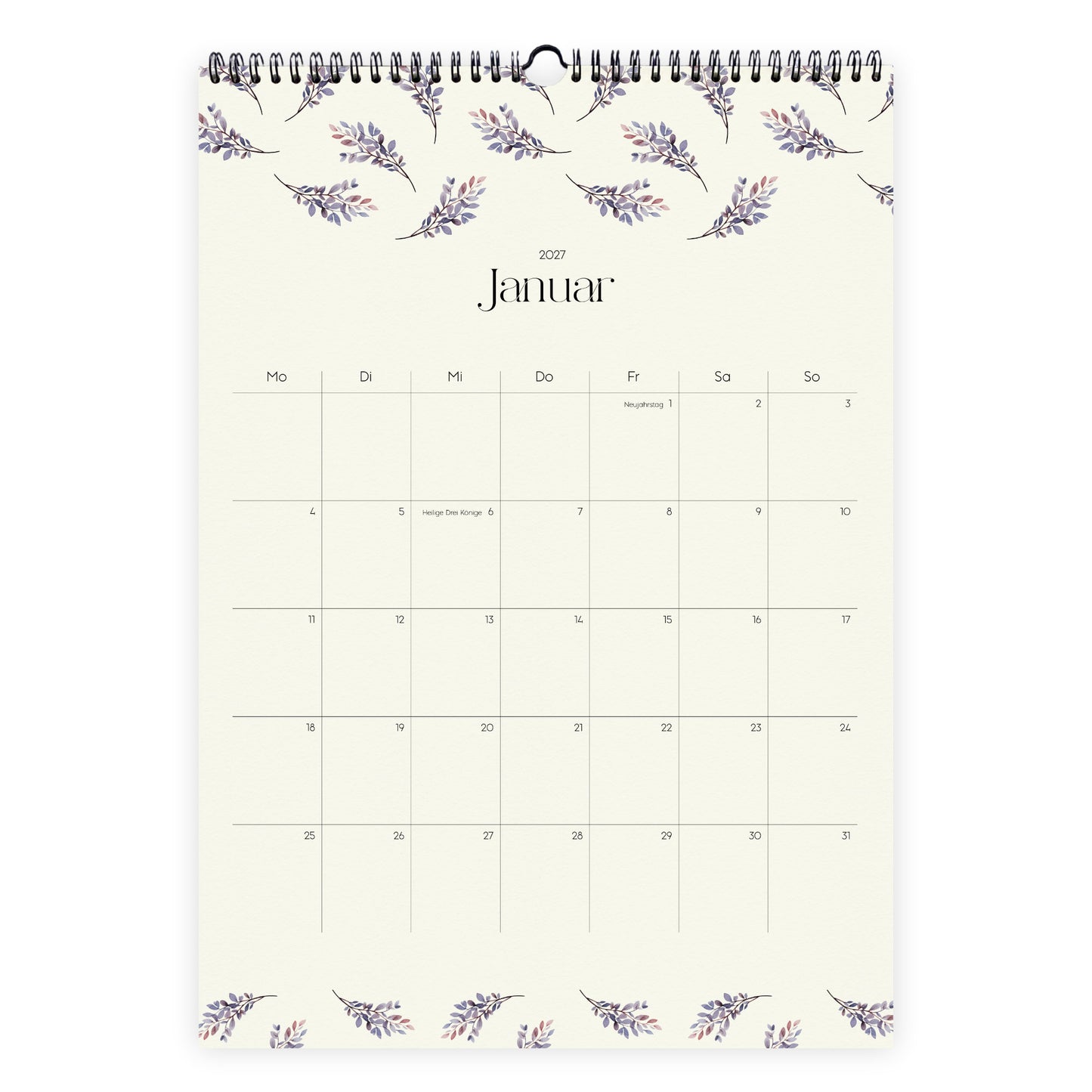 Wandkalender A3 2027 | Watercolor Garden