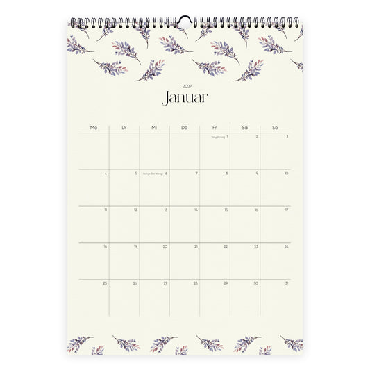 Wandkalender A3 2027 | Watercolor Garden
