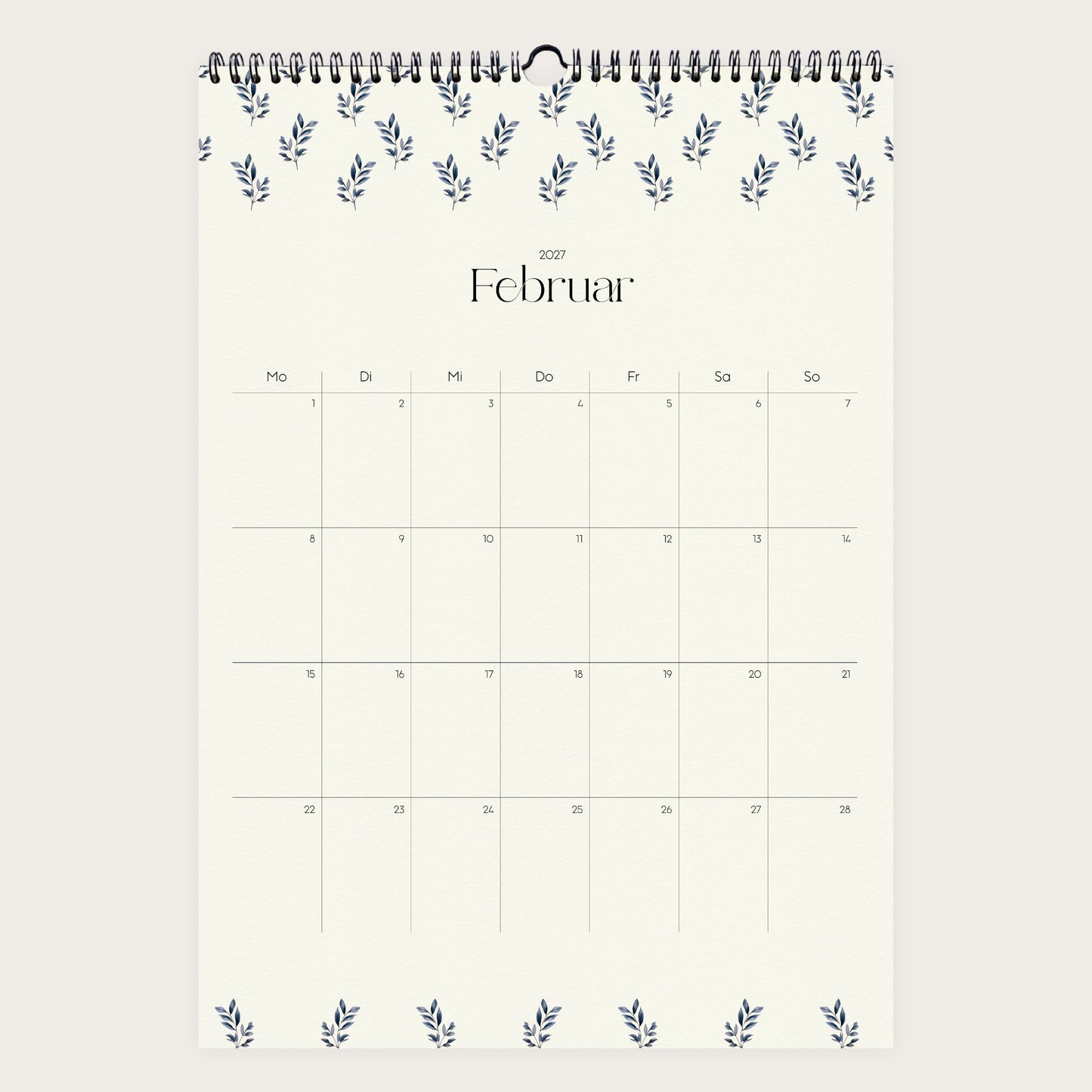 Wandkalender A3 2027 | Watercolor Garden