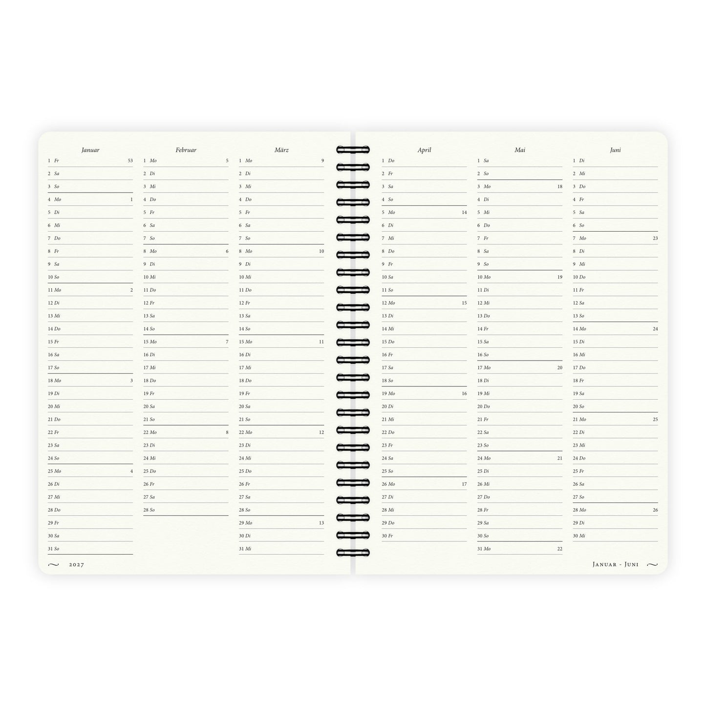 Kalender A5 2027 | Amethyste
