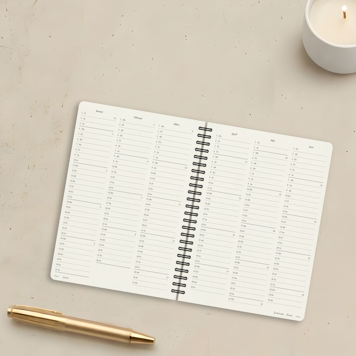 Kalender A5 2027 | Amethyste