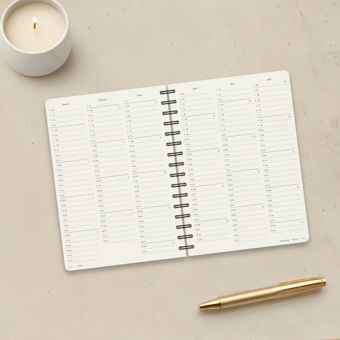 Kalender A5 2027 | Summer Bloom 3