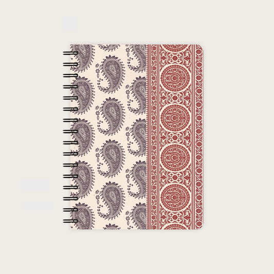 Notizbuch A5 | Kashmir Rouge Paisley