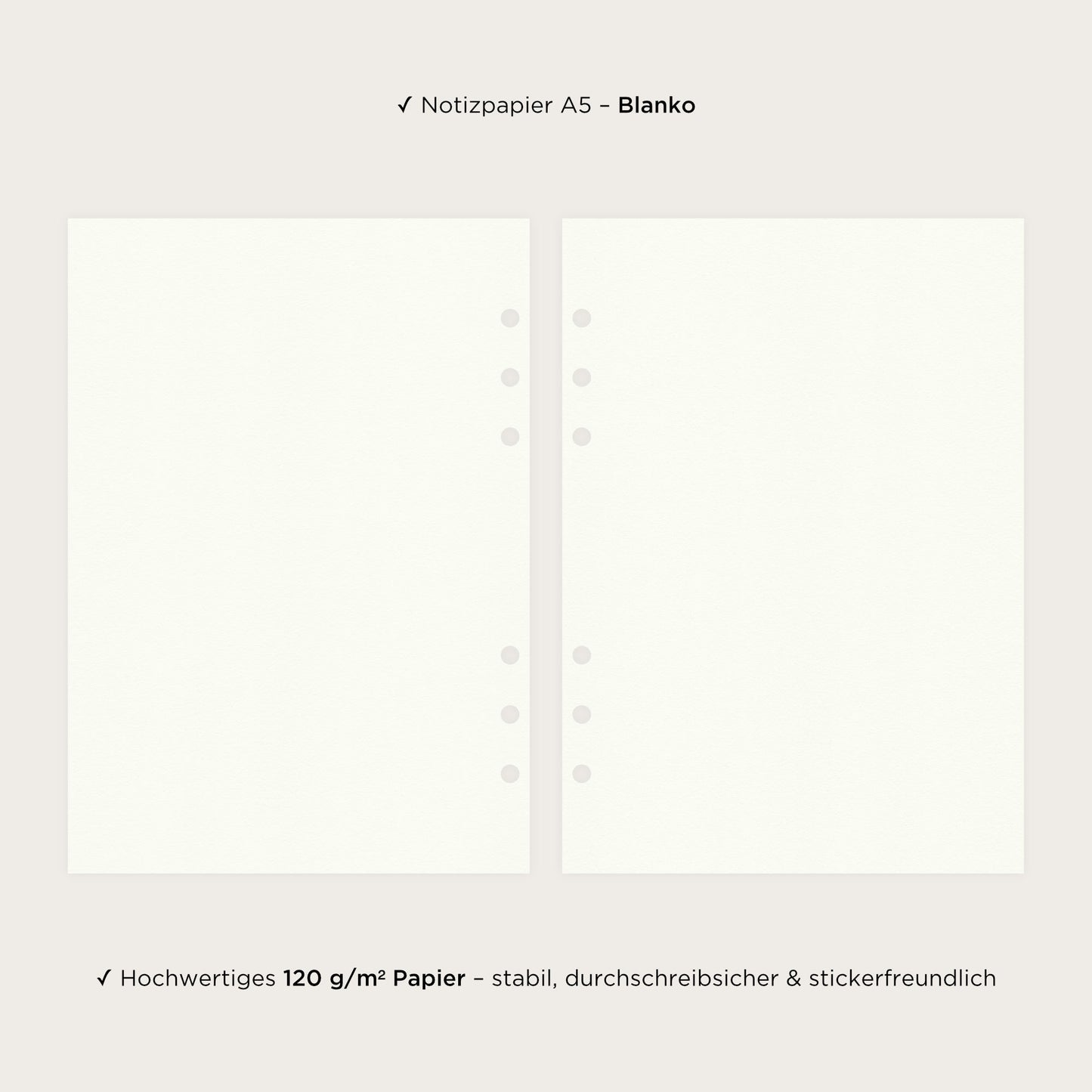 Notizpapier A5 – 120 g – 50 Blatt