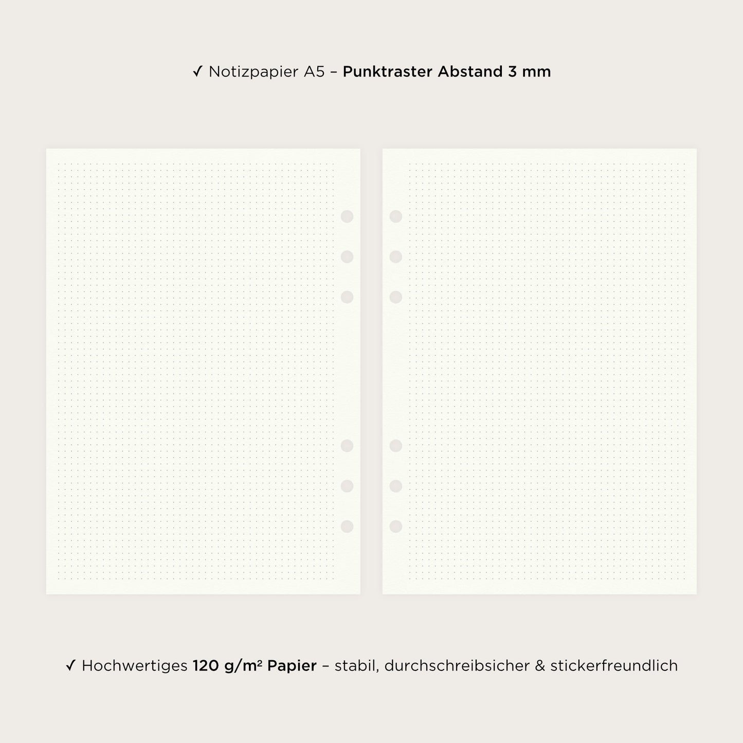 Notizpapier A5 – 120 g – 50 Blatt