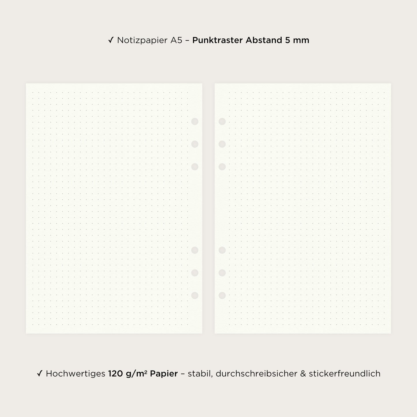 Notizpapier A5 – 120 g – 50 Blatt