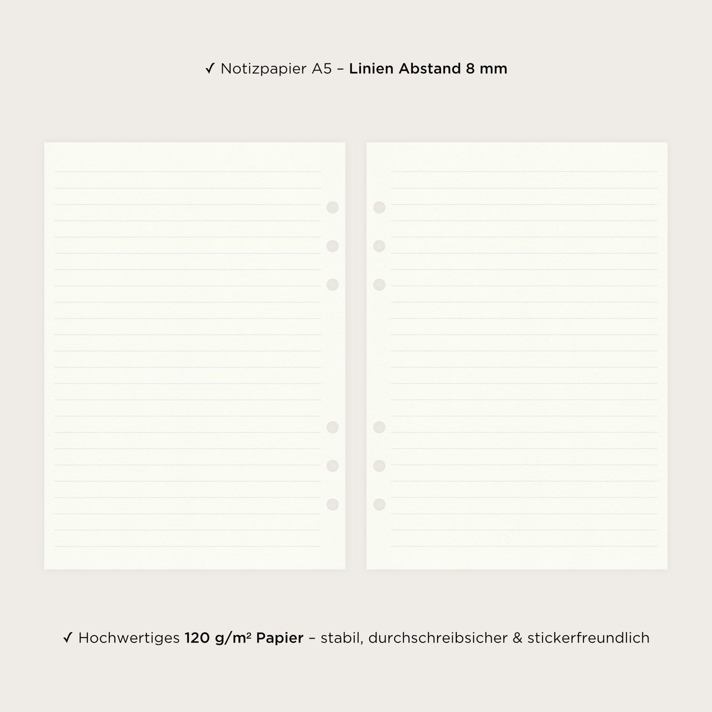 Notizpapier A5 – 120 g – 50 Blatt