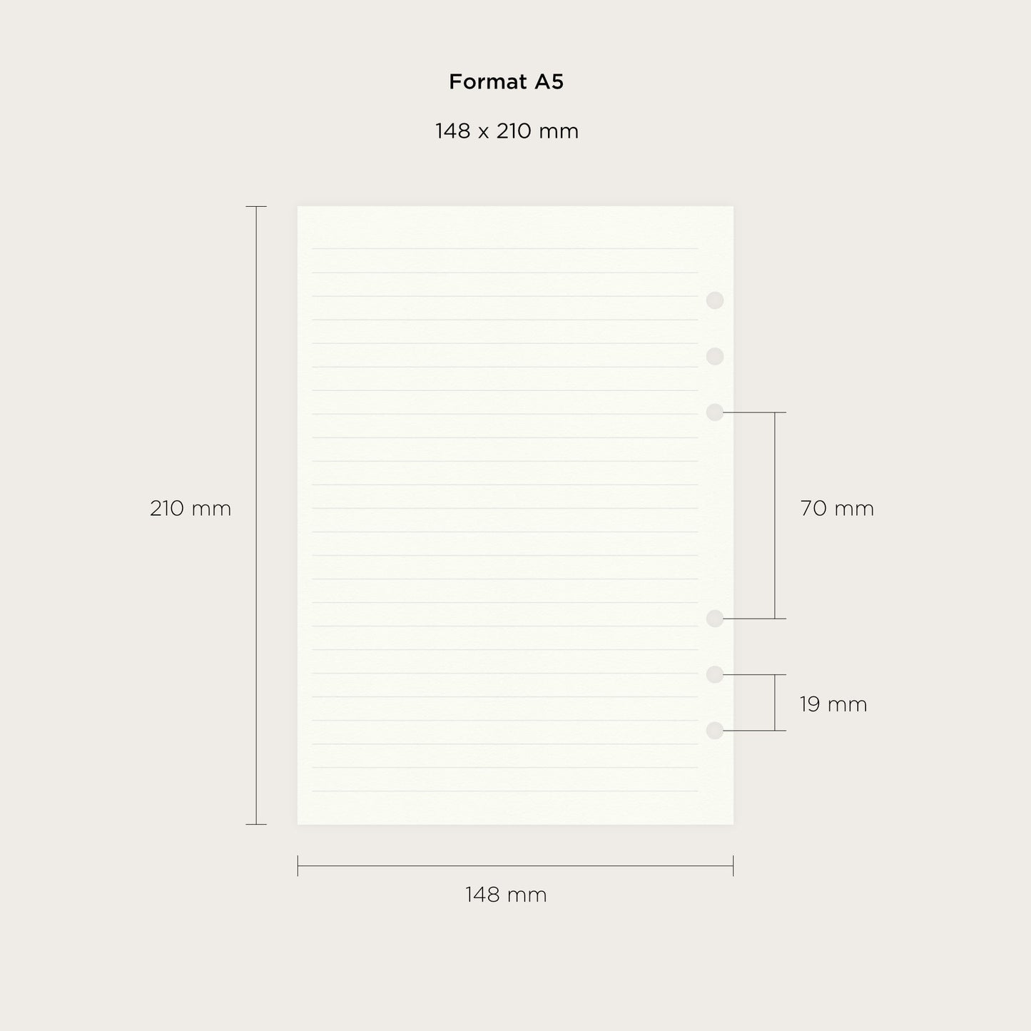 Notizpapier A5 – 120 g – 50 Blatt