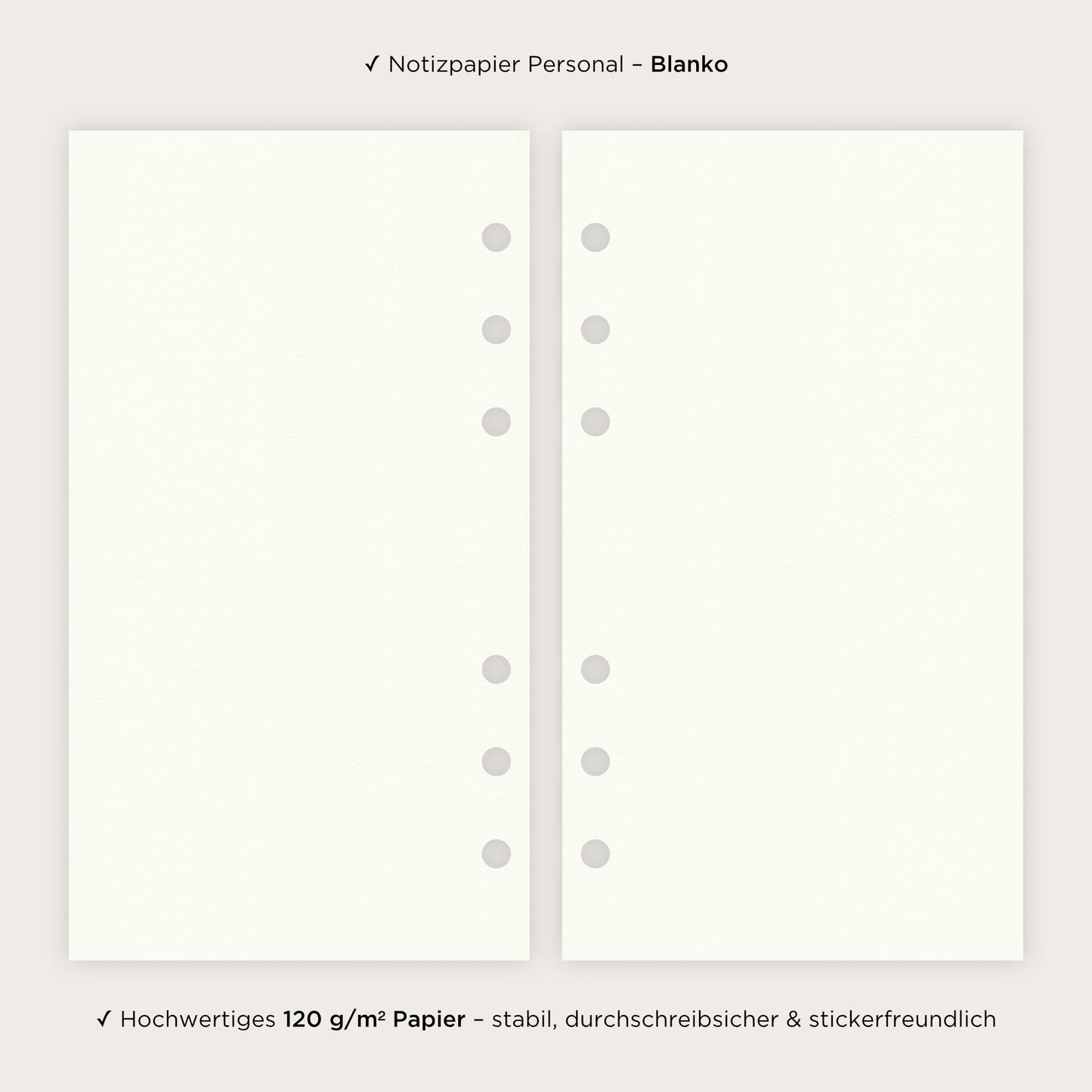 Notizpapier Personal – 120 g – 50 Blatt
