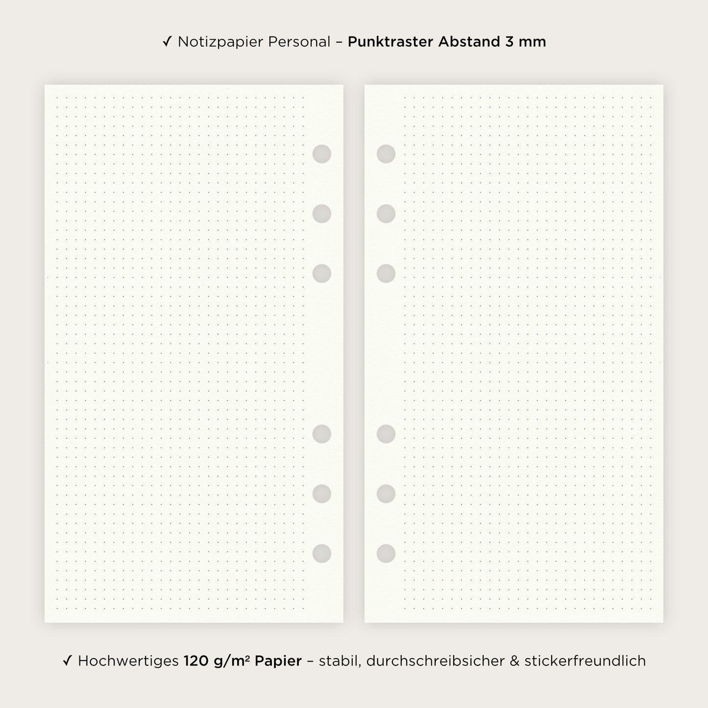 Notizpapier Personal – 120 g – 50 Blatt