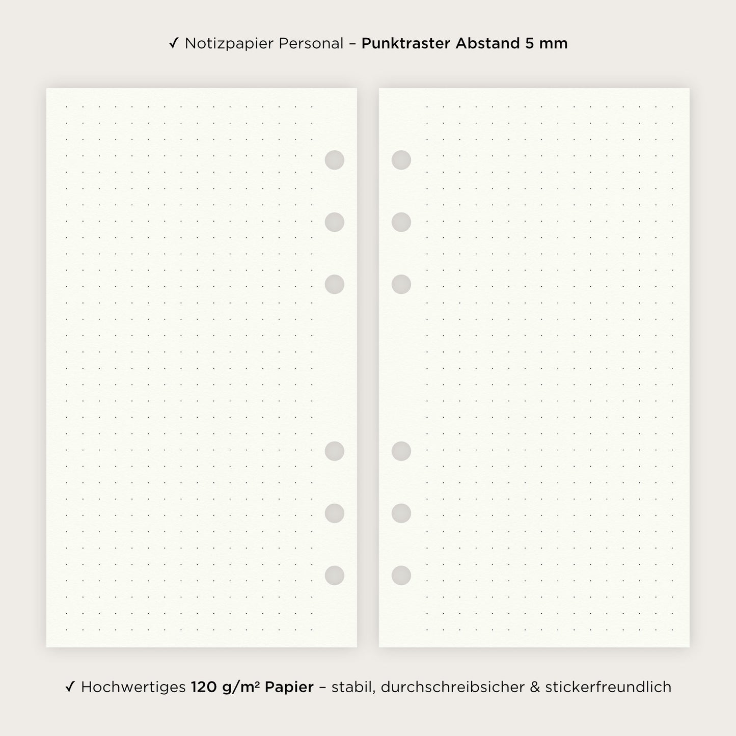 Notizpapier Personal – 120 g – 50 Blatt