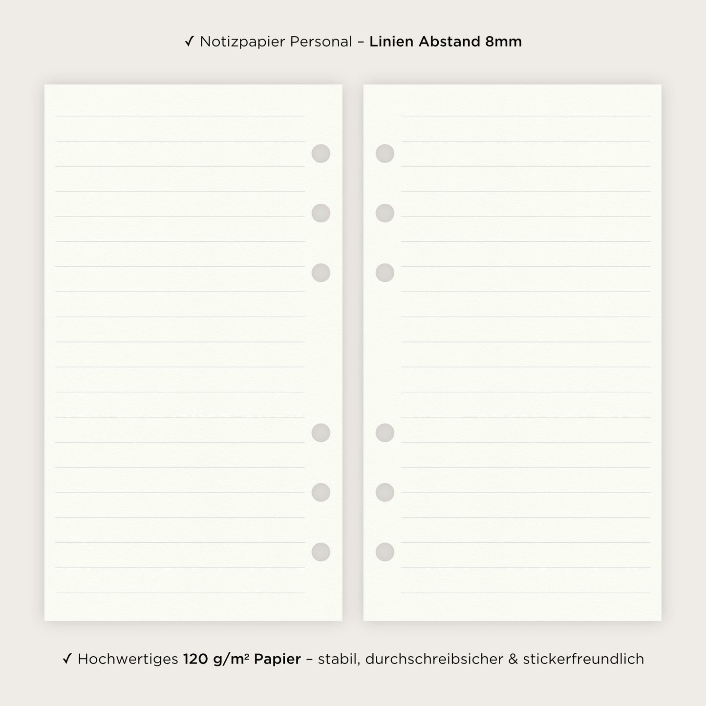 Notizpapier Personal – 120 g – 50 Blatt