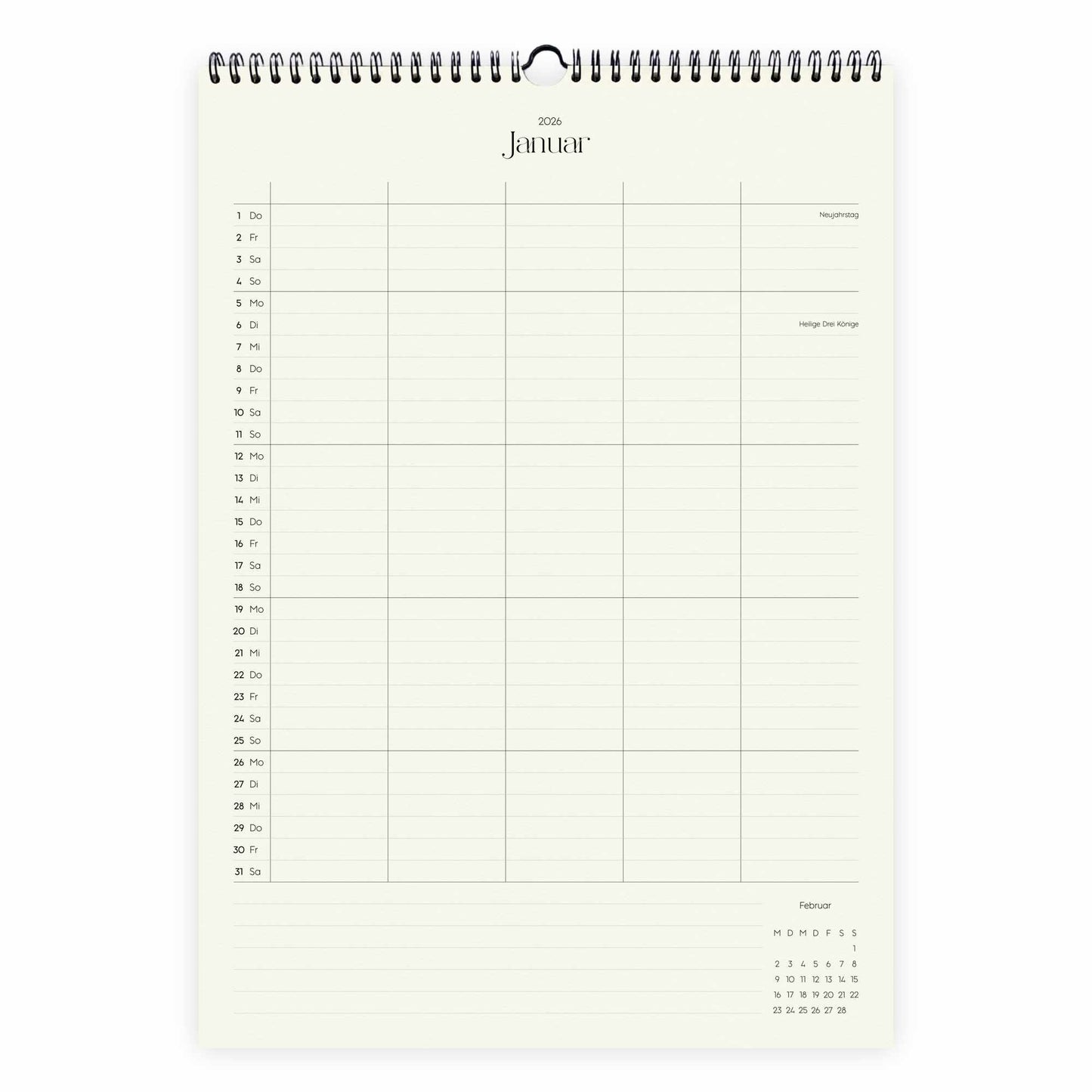 Wandkalender A3 2026 | Columns