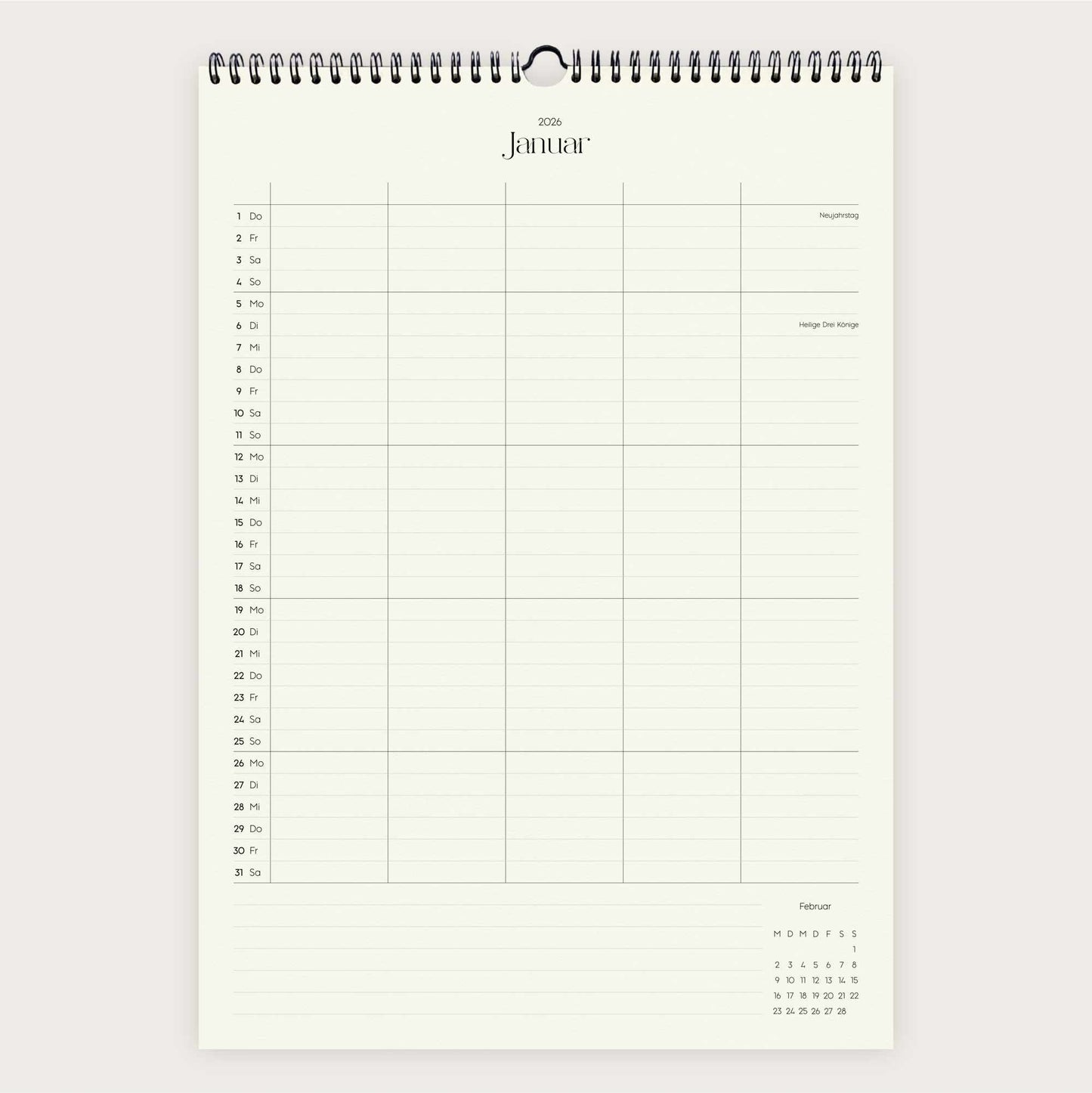 Wandkalender A3 2026 | Columns