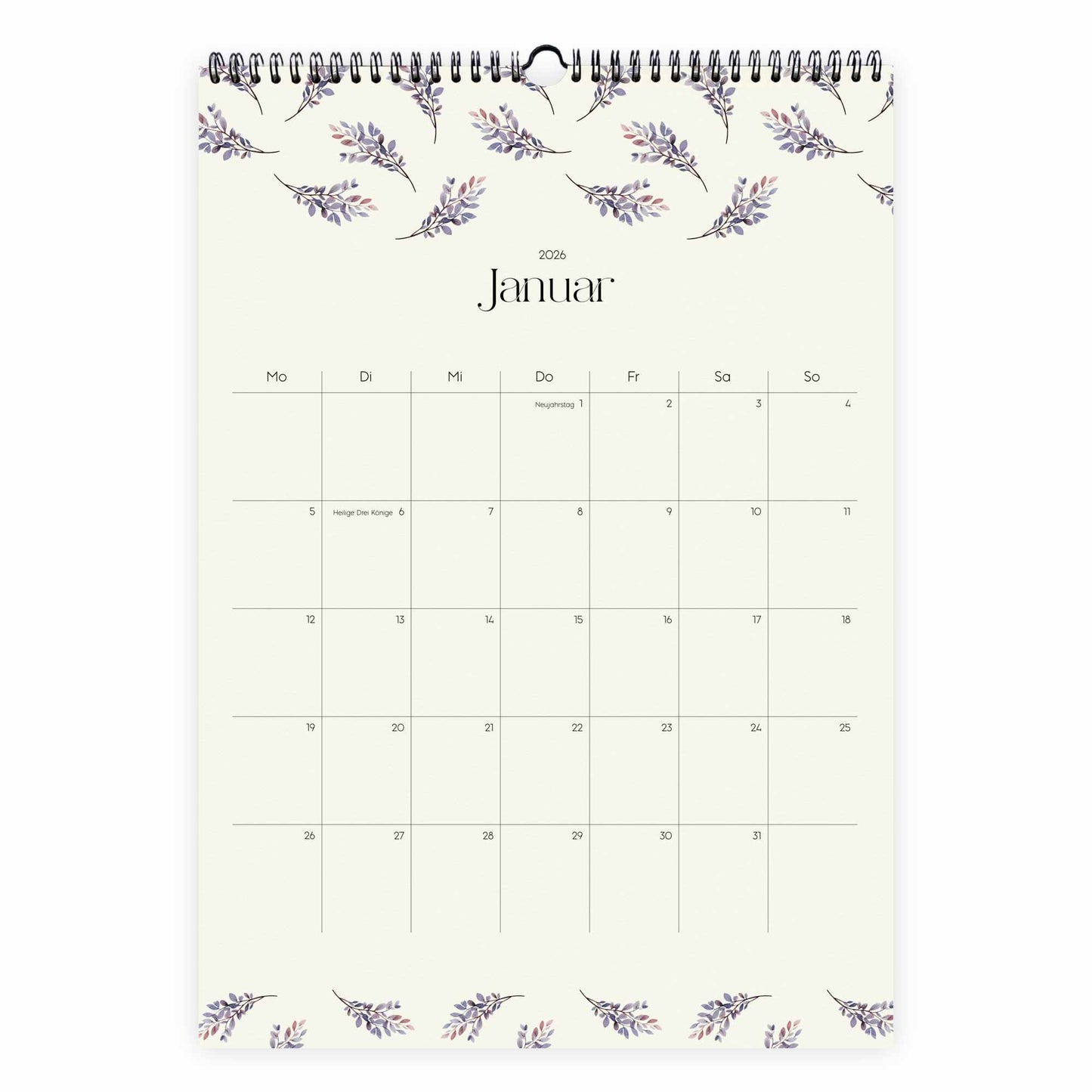 Wandkalender A3 2026 | Watercolor Garden