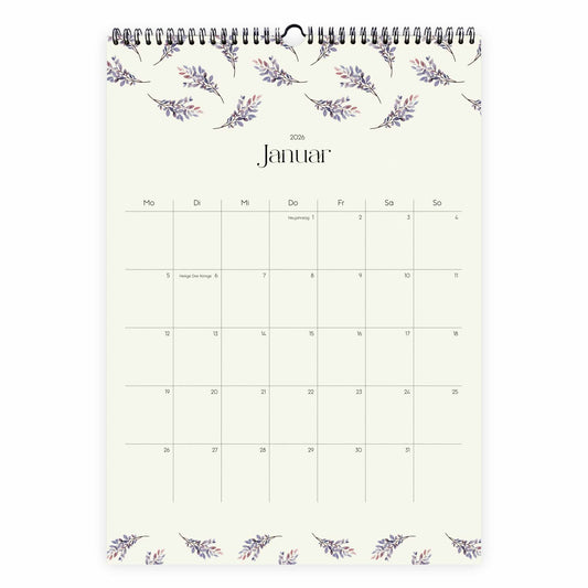 Wandkalender A3 2026 | Watercolor Garden