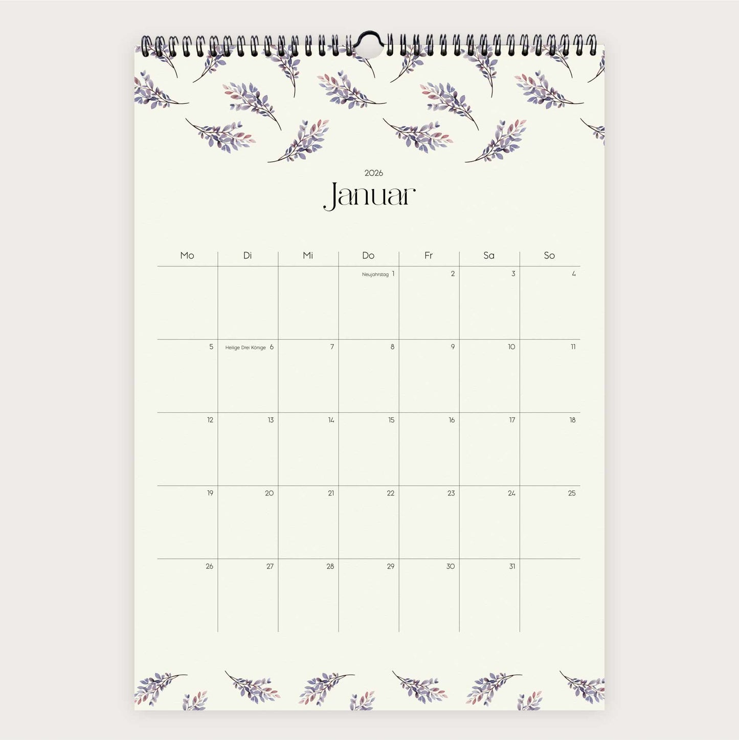 Wandkalender A3 2026 | Watercolor Garden