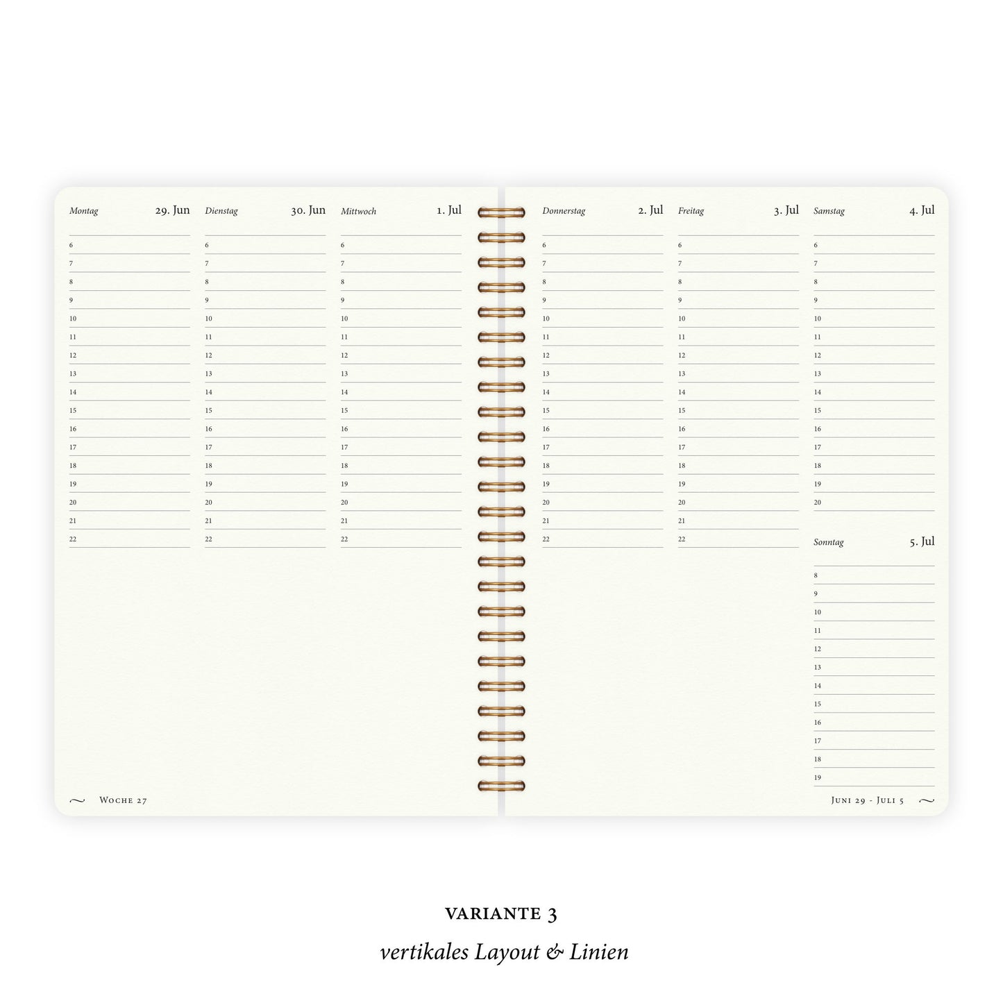 Kalender A5 2027 |  Hellgrau