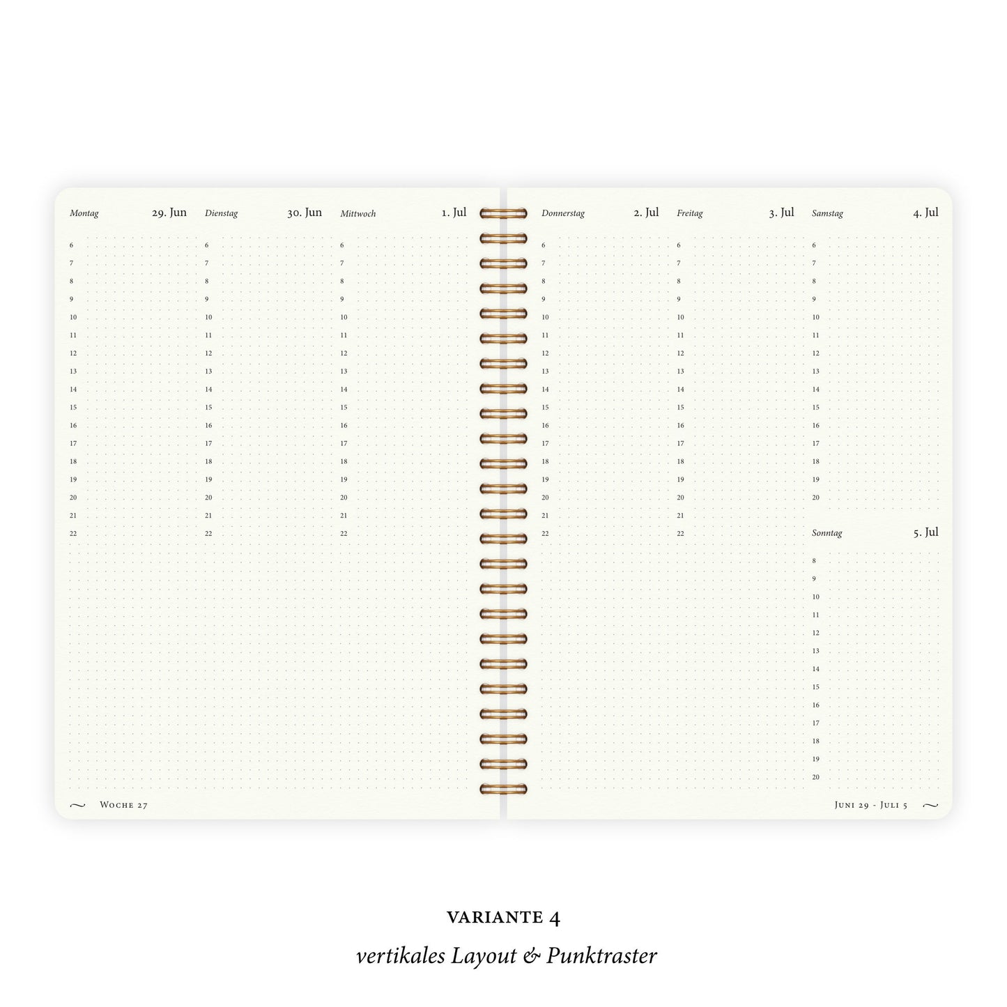 Kalender A5 2027 |  Hellgrau