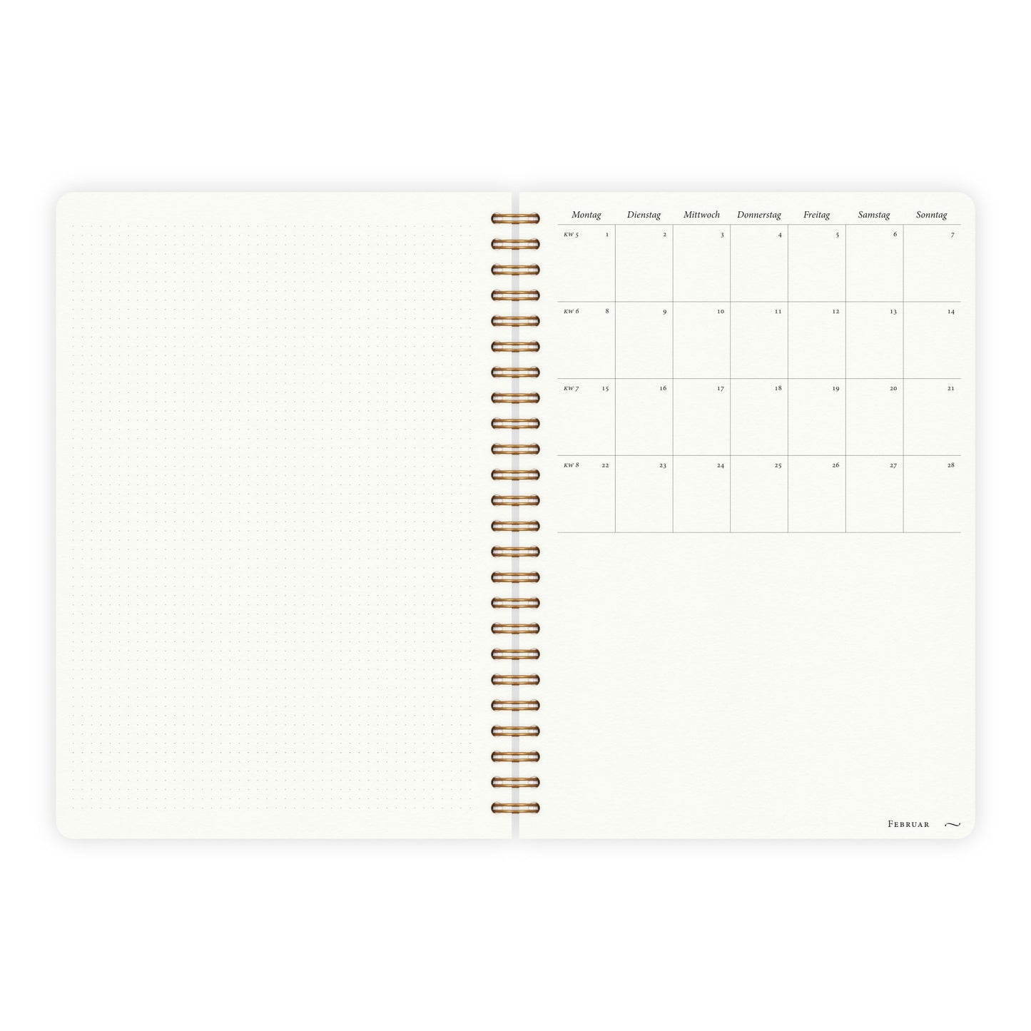 Kalender A5 2027 |  Hellgrau