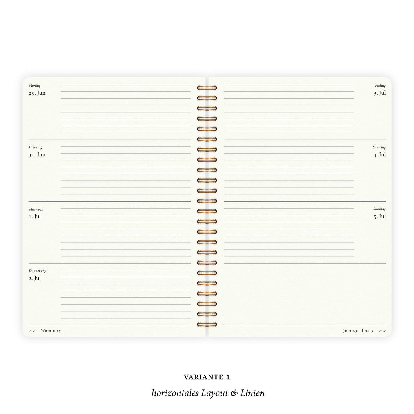 Kalender A5 2027 |  Blau