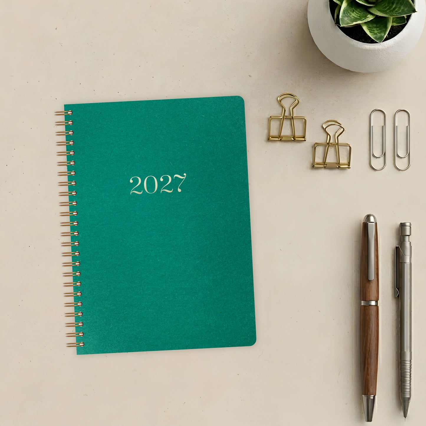 Kalender A5 2027 | Grün